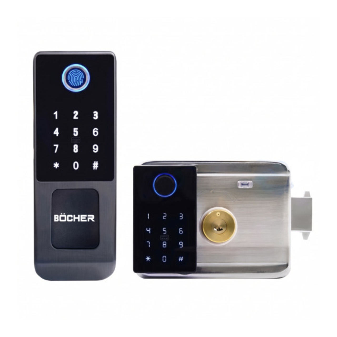 Khóa Vân Tay Cổng Sắt Bocher C1218